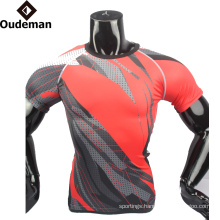 2017 compression uniforms blank fitness shirt wholesale custom design good sublimated compression shirt for man